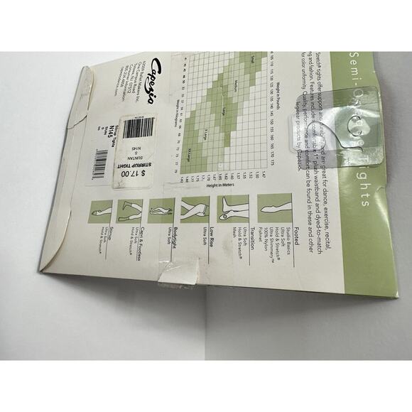 Women's Tights Size Small Capezio Hold and Stretch Stirrup Suntan N145 - Picture 4 of 5